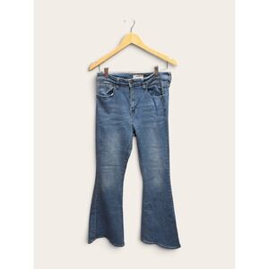 Rise Supply Co Women Medium Wash Flare Jeans Size 11 RSDM15HRFL1 Blue Denim